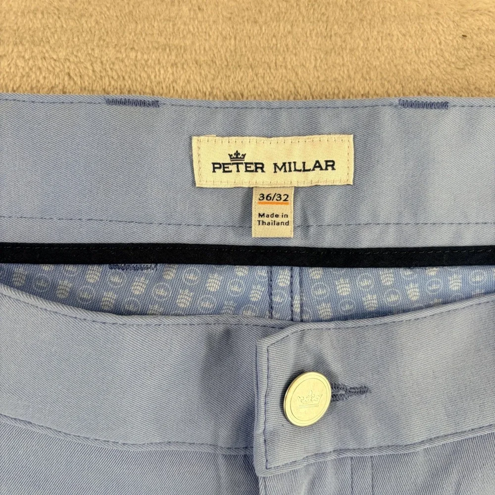 Peter Millar Crown 5 Pocket‎ eb66 Performance Pants Estate Blue Men 36x32 NWT